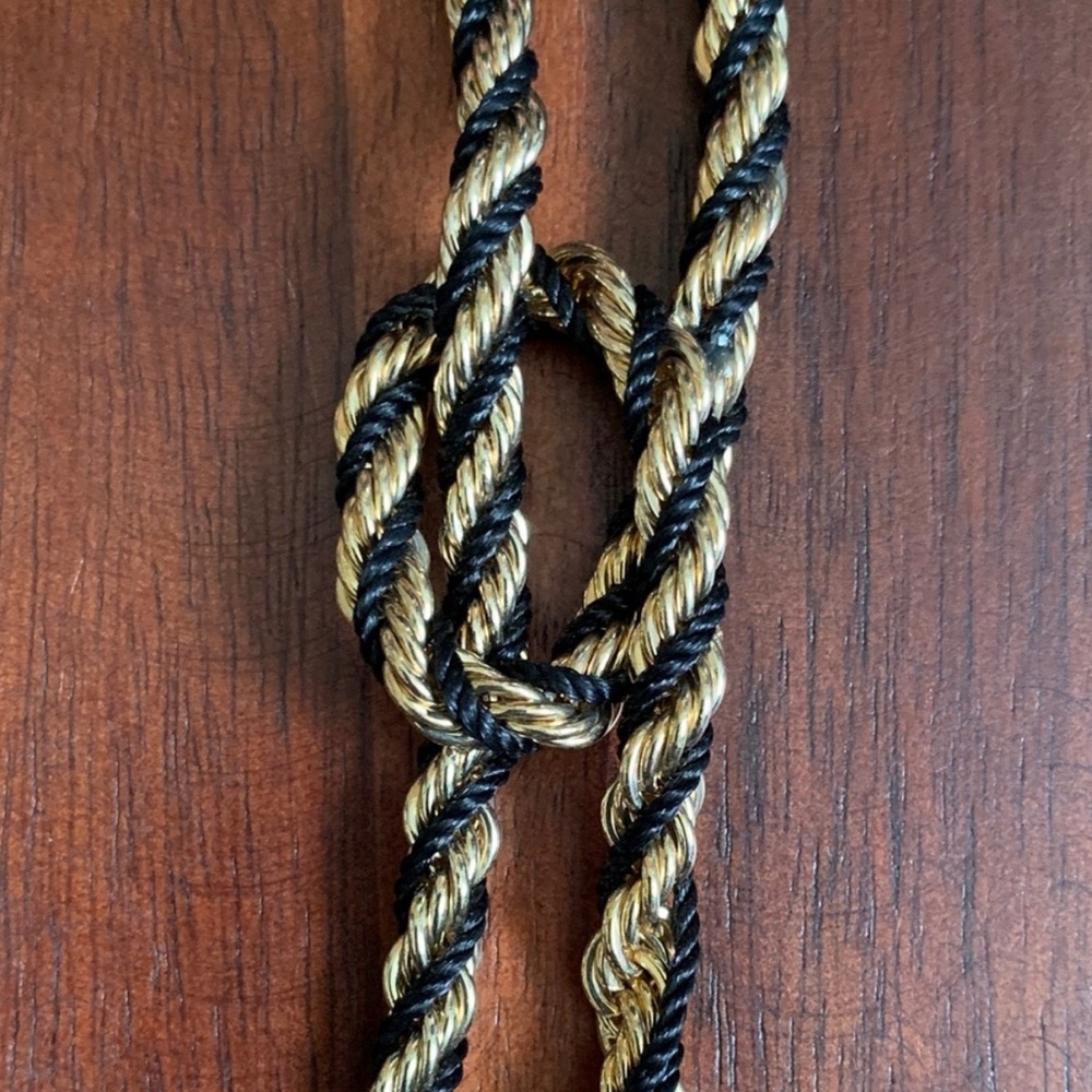 Guess Gold and Black Twisted Necklace - Picture 5 of 7
